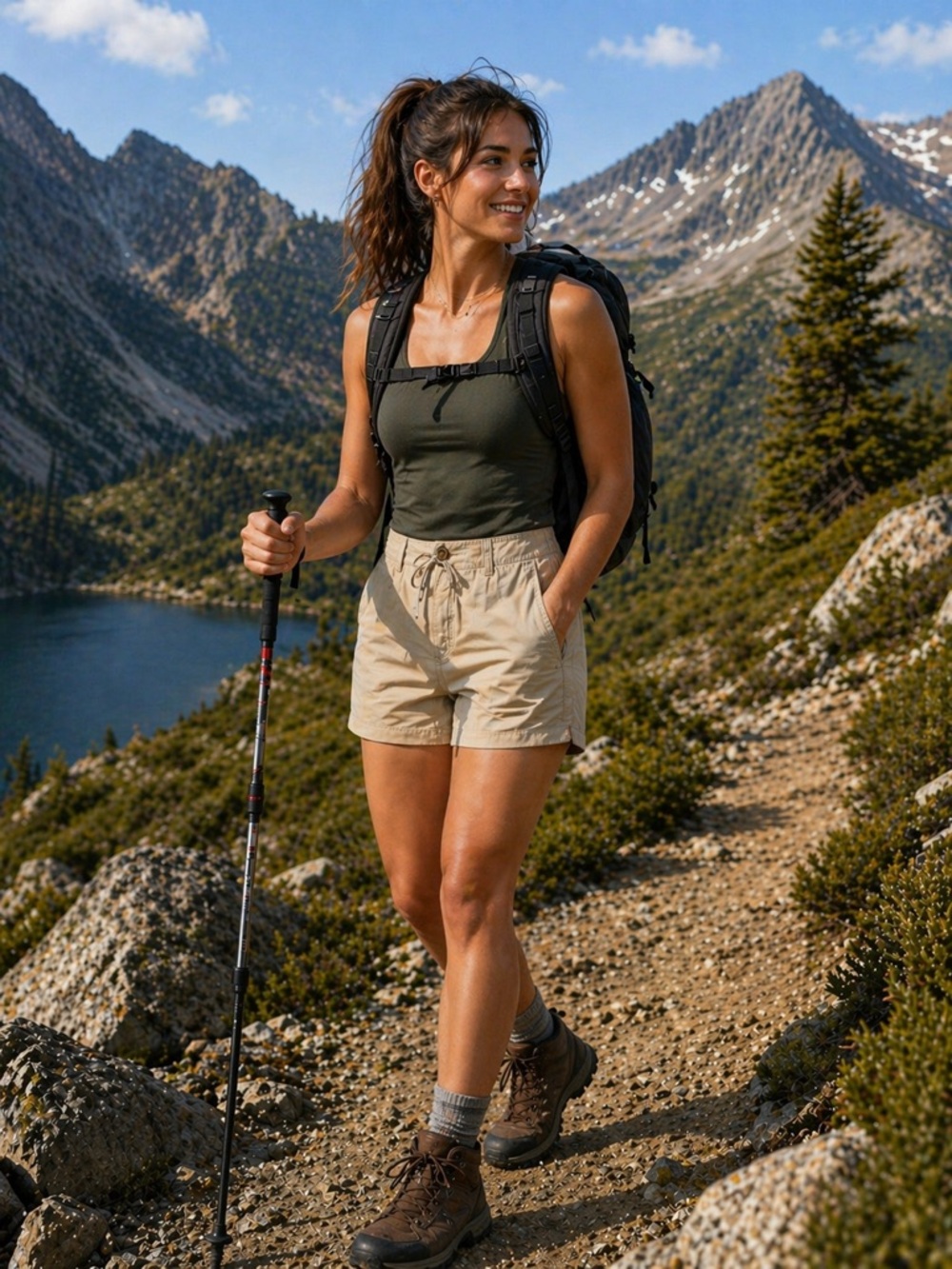 Columbia Women’s Hiking Shorts L NWT Khaki Lightweight Outdoor Trail Travel